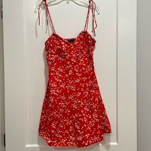 Red and White Dress